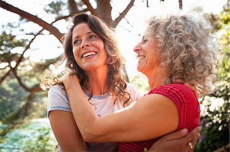 Mother and daughter enjoying nature Stock Photo - Premium Royalty-Free, Code: 649-07803220