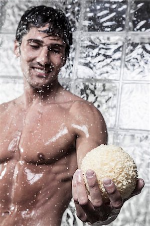 Man enjoying shower Stock Photo - Premium Royalty-Free, Code: 649-07803554