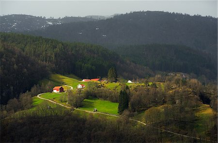 simsearch:649-07905079,k - View of houses in valley near Lysefjord, Rogaland County, Norway Photographie de stock - Premium Libres de Droits, Code: 649-07905079