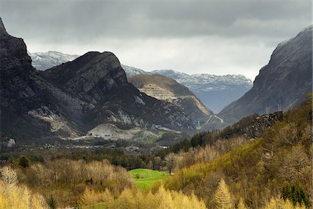 simsearch:649-08085924,k - View of valley and distant mountains, Rogaland County, Norway Photographie de stock - Premium Libres de Droits, Code: 649-07905089
