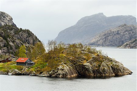 simsearch:649-08085933,k - Solitary house, Lysefjord, Rogaland County, Norway Photographie de stock - Premium Libres de Droits, Code: 649-07905082