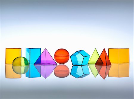 prisms - Geometric shapes used in maths and calculus education Stock Photo - Premium Royalty-Free, Code: 649-07905549