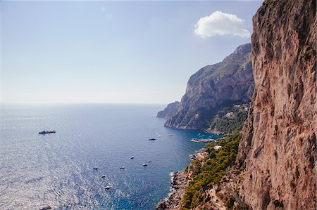 simsearch:649-07905595,k - View of sea and south coastal cliffs, Capri, Italy Stock Photo - Premium Royalty-Free, Code: 649-07905597