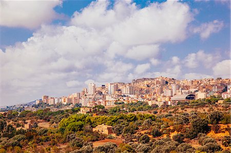 View of Agrigento taken from Valley of the Temples, Sicily, Italy Stock Photo - Premium Royalty-Free, Code: 649-07905601