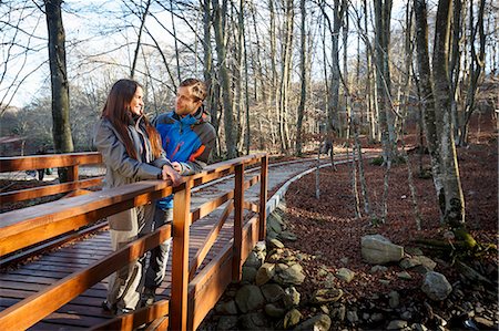 Hikers on bridge, Montseny, Barcelona, Catalonia, Spain Stockbilder - Premium RF Lizenzfrei, Bildnummer: 649-08060483