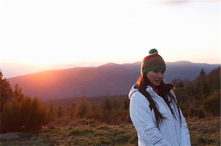 enjoy mountain view - Woman on hilltop at sunset, Montseny, Barcelona, Catalonia, Spain Stock Photo - Premium Royalty-Free, Code: 649-08060494