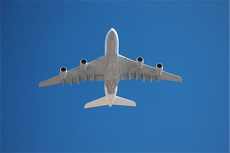 Airbus A380 flying in sky Stock Photo - Premium Royalty-Free, Code: 649-08060705