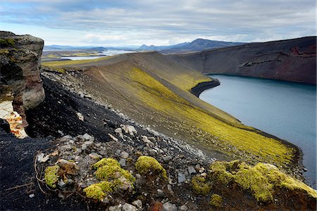 Veidivotn Lake, Highlands of Iceland Foto de stock - Sin royalties Premium, Código: 649-08085919