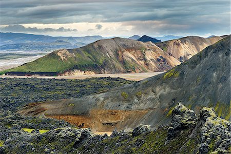 Landmannalaugar, Highlands of Iceland Foto de stock - Sin royalties Premium, Código: 649-08085932