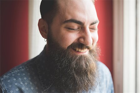 simsearch:649-08125291,k - Portrait of young bearded man Stock Photo - Premium Royalty-Free, Code: 649-08125263
