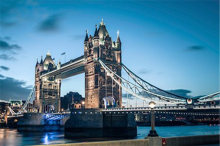 View of tower bridge at dusk, London, England, UK Stock Photo - Premium Royalty-Free, Code: 649-08125949