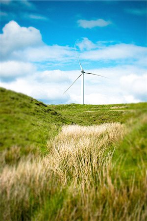 simsearch:649-09268783,k - View of wind turbine in moorland field, UK Stock Photo - Premium Royalty-Free, Code: 649-08144340