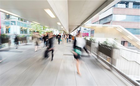 speed of business - Commuters rushing, blurred motion, Hong Kong, China Stock Photo - Premium Royalty-Free, Code: 649-08145238