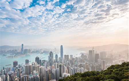 Central Hong Kong skyline and Victoria harbor, Hong Kong, China Stock Photo - Premium Royalty-Free, Code: 649-08145392