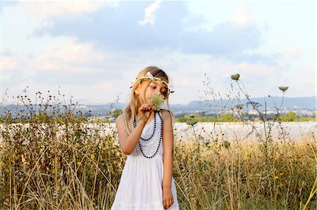 Young girl celebrating spring harvest festival, Israel Stock Photo - Premium Royalty-Free, Code: 649-08180006