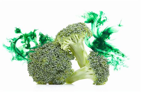 simsearch:649-08306847,k - Broccoli stems with corresponding coloured digital burst effect Foto de stock - Sin royalties Premium, Código: 649-08306841