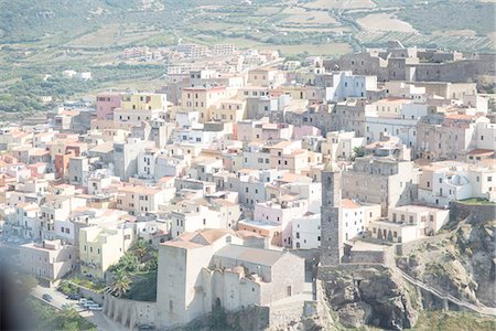 High angle view of Castelsardo, Sardinia, Italy Stock Photo - Premium Royalty-Free, Code: 649-08327876