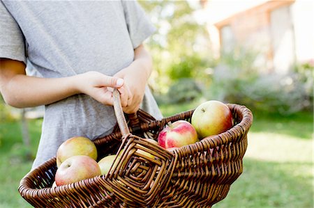 simsearch:649-08563716,k - Girl holding basket of apples Foto de stock - Sin royalties Premium, Código: 649-08479463