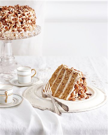 Tiramisu torte on traditional tea table Stock Photo - Premium Royalty-Free, Code: 649-08548196