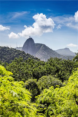 symbole religieux - Christ the redeemer statue, Corcovado, Rio de Janeiro, Brazil Foto de stock - Sin royalties Premium, Código: 649-08548299