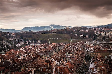 Rooftops, City of Bern, Switzerland Stock Photo - Premium Royalty-Free, Code: 649-08543092