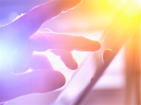 finger photograph - Man using touchscreen device, close-up Stock Photo - Premium Royalty-Free, Code: 649-08543851