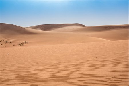 simsearch:649-08577597,k - Empty desert landscape and blue sky, Dubai, United Arab Emirates Photographie de stock - Premium Libres de Droits, Code: 649-08577591