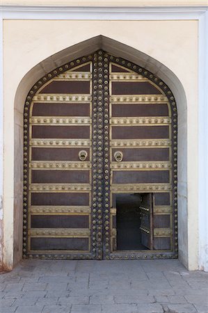 rajasthan historical places - Doorway in City Palace Jaipur, Rajasthan, India Stock Photo - Premium Royalty-Free, Code: 649-08632789