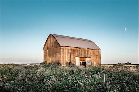 establo - Wooden barn in field, Delta, British Columbia Foto de stock - Sin royalties Premium, Código: 649-08632956