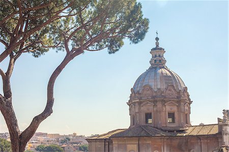 Dome of Santi Luca e Martina church, Rome, Italy Stockbilder - Premium RF Lizenzfrei, Bildnummer: 649-08633149