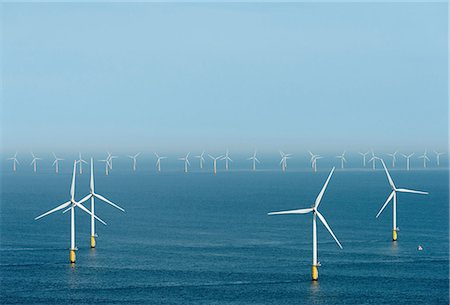 Offshore wind farm, North Sea Foto de stock - Sin royalties Premium, Código: 649-08660722