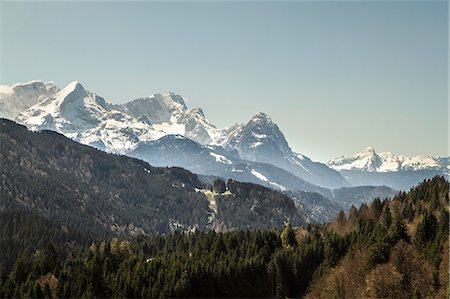 View into german Alps, Gerold, Bavaria, Germany Foto de stock - Sin royalties Premium, Código: 649-08702913