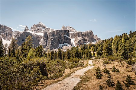 simsearch:614-08870267,k - Dolomites; view on Sella group, Alta Badia, South Tyrol, Italy Stock Photo - Premium Royalty-Free, Code: 649-08702921