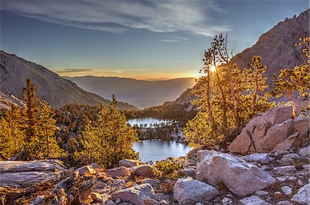 sierra nevada mountain range - Onion Valley, Sierra Nevada mountain range at sunset, California, USA Stock Photo - Premium Royalty-Free, Code: 649-08859402