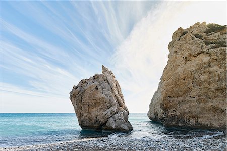 Petra tou Romiou or Aphrodite's Rock, Paphos, Cyprus Foto de stock - Sin royalties Premium, Código: 649-08860295