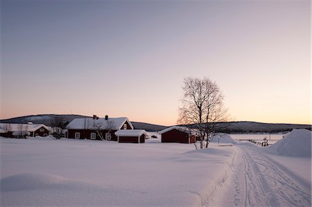 Scenic view, Jukkasjarvi, Sweden Fotografie stock - Premium Royalty-Free, Codice: 649-08860432