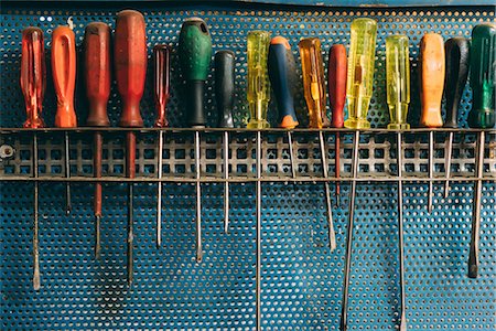 Row of screwdrivers in forge workshop Stock Photo - Premium Royalty-Free, Code: 649-08894124