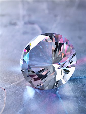 diamond gem - Diamond on piece of granite, close-up Stock Photo - Premium Royalty-Free, Code: 649-08902155