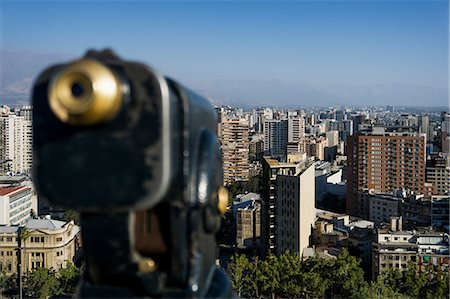 Elevated view of city, Santiago de Chile, Chile Stock Photo - Premium Royalty-Free, Code: 649-08924067