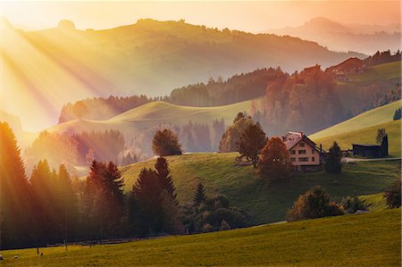 saturated color - Scenic view, Appenzell, Appenzellerland, Switzerland Stock Photo - Premium Royalty-Free, Code: 649-08922916