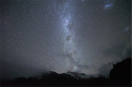 dreamy starry night - Franz Josef Glacier, Westland Tai Poutini National Park, New Zealand Stock Photo - Premium Royalty-Free, Code: 649-08950177