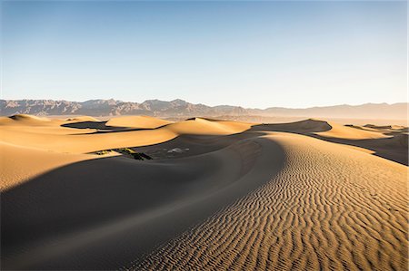 desierto (inhabitado) - Rippled Mesquite Flat Sand Dunes in Death Valley National Park, California, USA Foto de stock - Sin royalties Premium, Código: 649-08968984