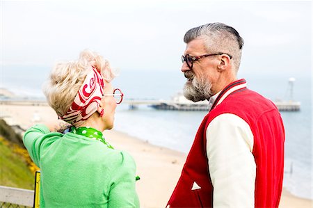 senior couple sight seeing - Quirky couple sightseeing, Bournemouth, England Stock Photo - Premium Royalty-Free, Code: 649-08987929