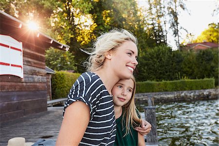 simsearch:649-08118903,k - Mother and daughter enjoying themselves by water Stock Photo - Premium Royalty-Free, Code: 649-08988410
