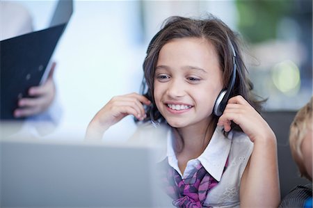 Children playing business people at desk Stock Photo - Premium Royalty-Free, Code: 649-09004113