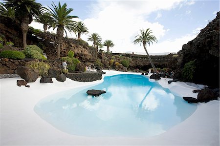 Pool, Jameos del Agua, Lanzarote, Canary Islands, Tenerife, Spain Photographie de stock - Premium Libres de Droits, Code: 649-09004388