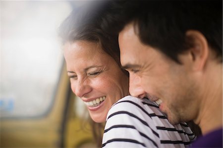 funny truck transport - Couple having fun Stock Photo - Premium Royalty-Free, Code: 649-09002366