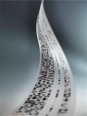 scientific data - DNA base sequence in autoradiogram Foto de stock - Sin royalties Premium, Código: 649-09002967