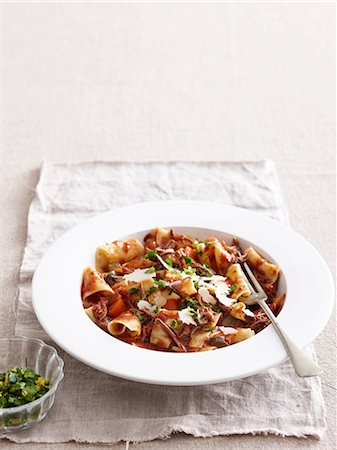 simsearch:649-09003328,k - Plate of ragout pasta with cheese Stock Photo - Premium Royalty-Free, Code: 649-09003691