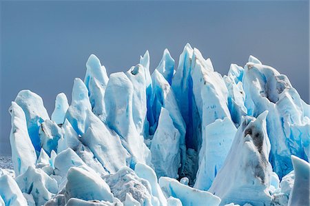 Detail of Perito Moreno Glacier, Los Glaciares National Park, Patagonia, Chile Foto de stock - Sin royalties Premium, Código: 649-09016635